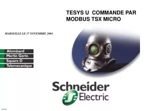 tesys u commande par modbus tsx micro