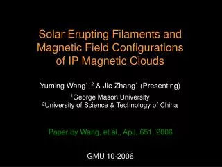 Solar Erupting Filaments and Magnetic Field Configurations of IP Magnetic Clouds