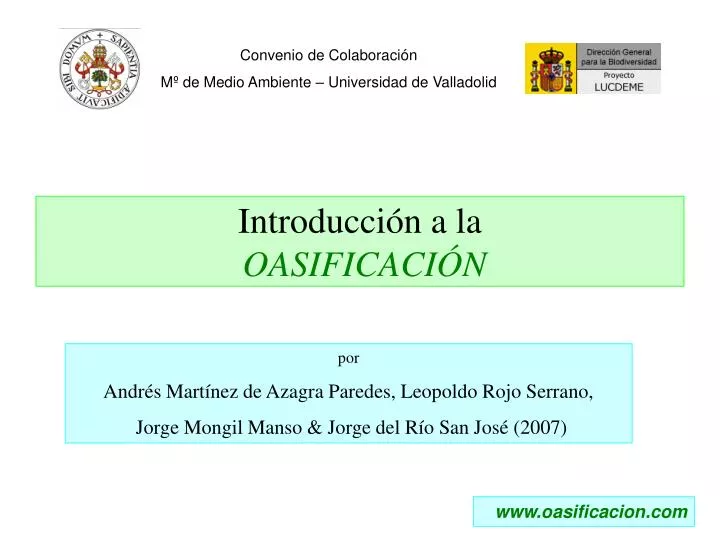 Ppt Introducci N A La Oasificaci N Powerpoint Presentation Free Download Id