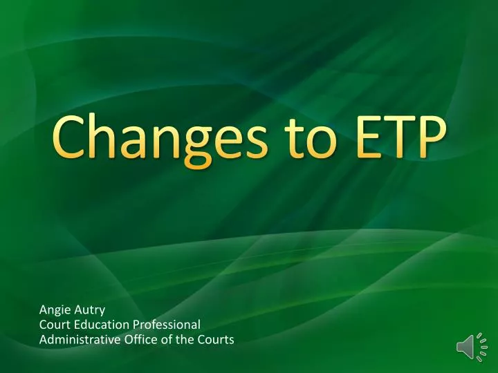 changes to etp