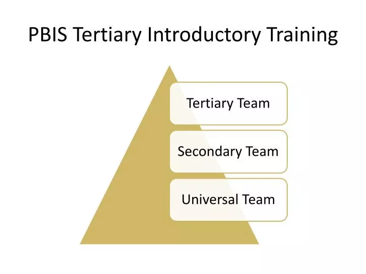 pbis tertiary introductory training
