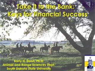 Take it to the Bank: Keys for Financial Success