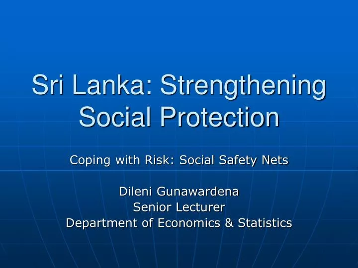 sri lanka strengthening social protection