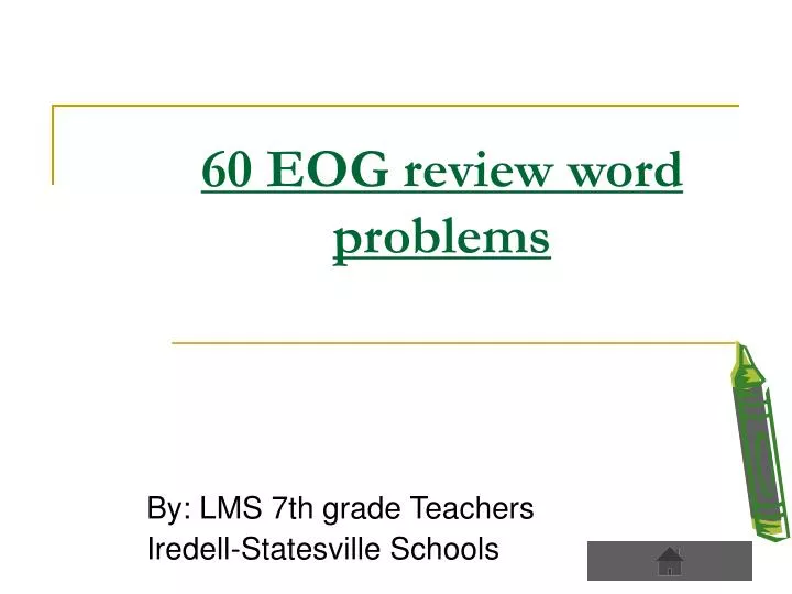 60 eog review word problems