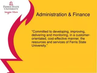 Administration &amp; Finance
