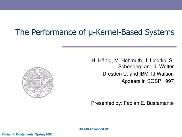 the performance of kernel based systems