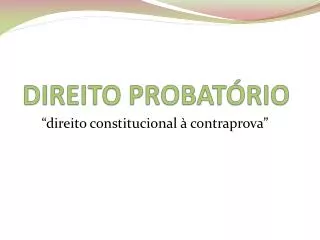 direito probat rio