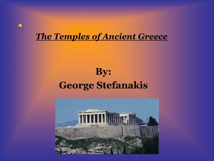 the temples of ancient greece