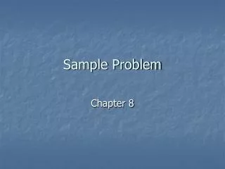 Sample Problem