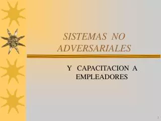 sistemas no adversariales
