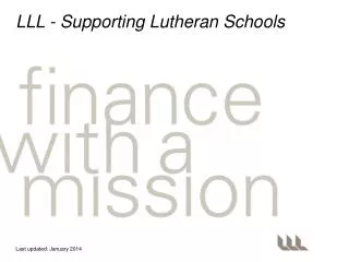 LLL - Supporting Lutheran Schools
