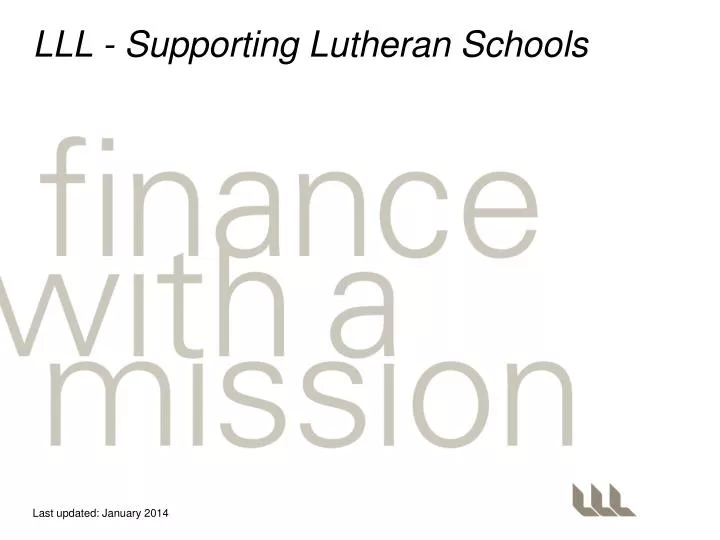 lll supporting lutheran schools