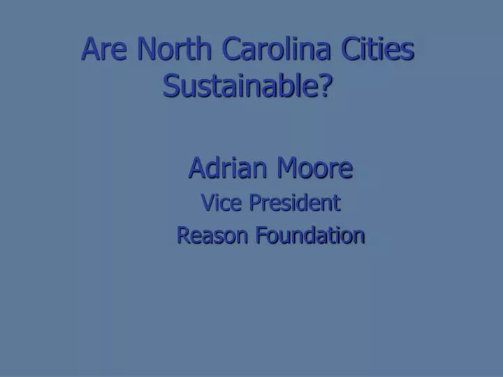 are north carolina cities sustainable