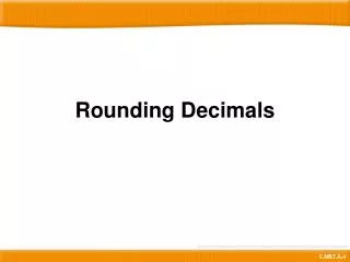 rounding decimals