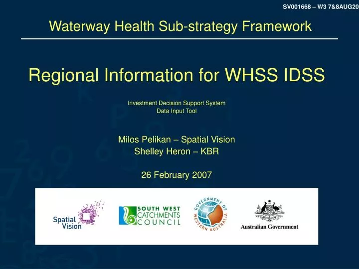 waterway health sub strategy framework