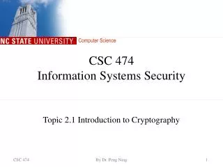 CSC 474 Information Systems Security