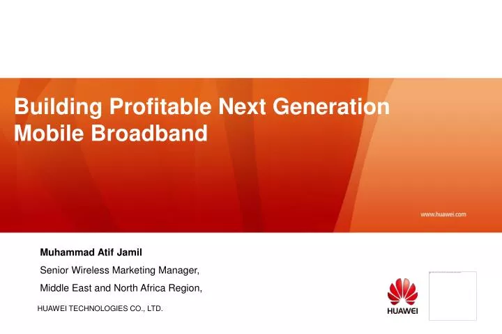 building profitable next generation mobile broadband