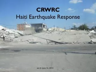 CRWRC Haiti Earthquake Response