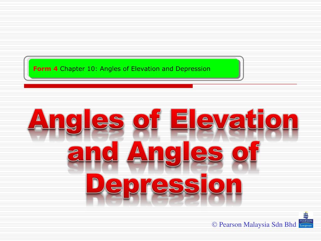 PPT - Angles of Elevation and Angles of Depression PowerPoint ...