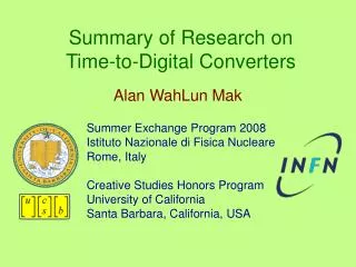 Summary of Research on Time-to-Digital Converters