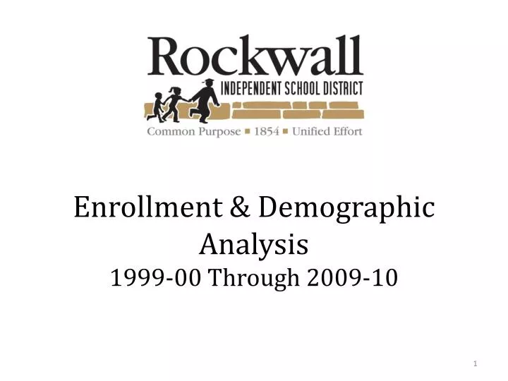 enrollment demographic analysis 1999 00 through 2009 10