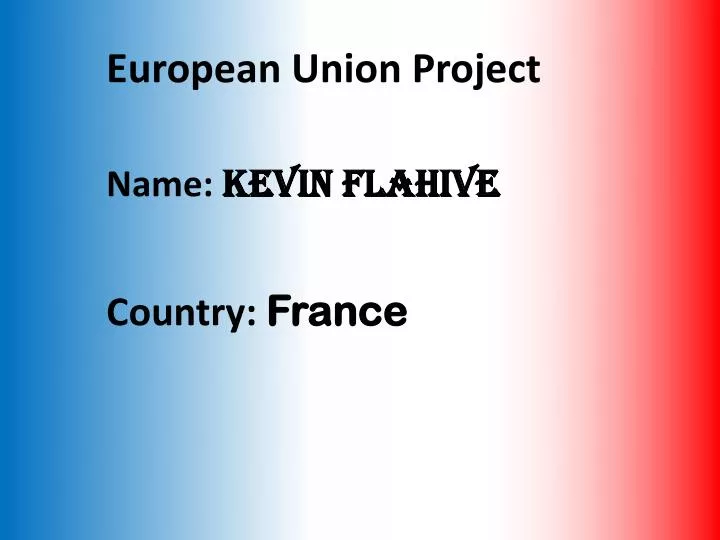 european union project name kevin flahive country france