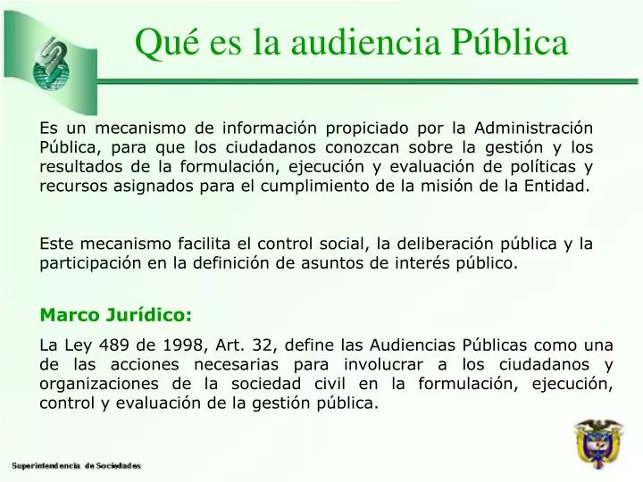 qu es la audiencia p blica