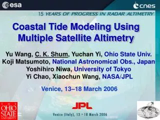 Coastal Tide Modeling Using Multiple Satellite Altimetry