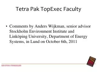 Tetra Pak TopExec Faculty