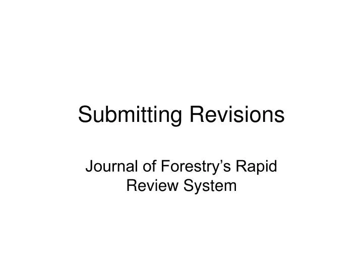 submitting revisions