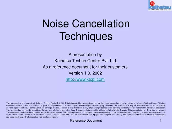 noise cancellation techniques