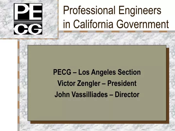 professional engineers in california government