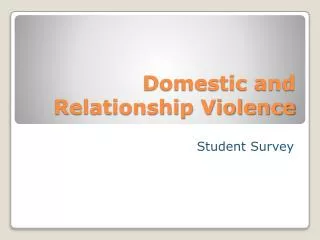 Domestic and Relationship Violence