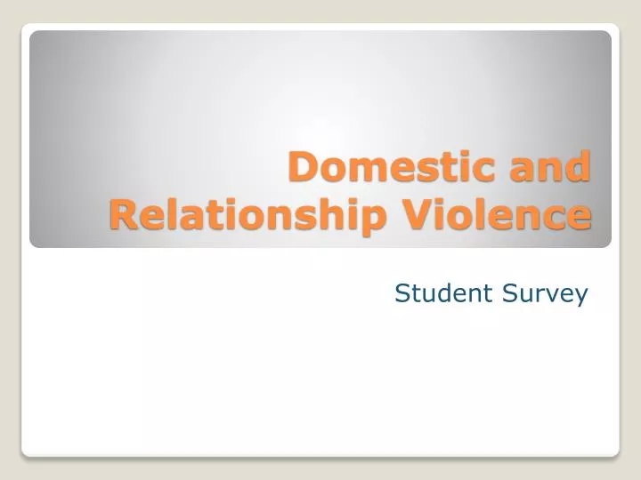 domestic and relationship violence