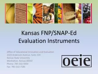 Kansas FNP/SNAP-Ed Evaluation Instruments