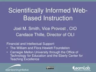 Scientifically Informed Web-Based Instruction