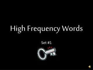 high frequency words