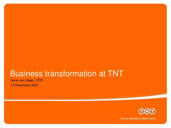 business transformation at tnt