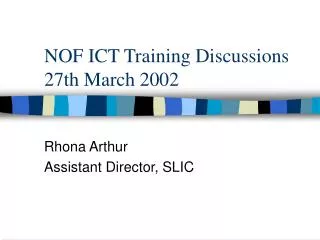 NOF ICT Training Discussions 27th March 2002