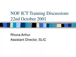 NOF ICT Training Discussions 22nd October 2001