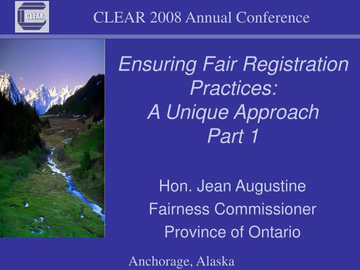 ensuring fair registration practices a unique approach part 1