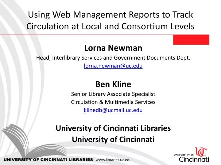 using web management reports to track circulation at local and consortium levels