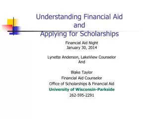 Understanding Financial Aid and Applying for Scholarships