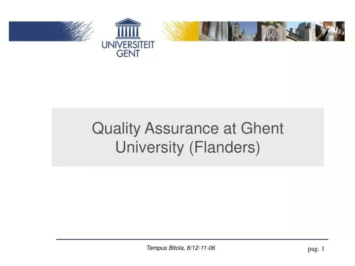quality assurance at ghent university flanders