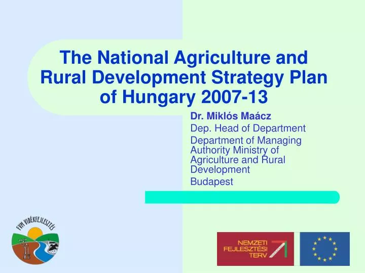 the national agriculture and rural development strategy plan of hungary 2007 13