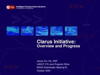 clarus initiative overview and progress