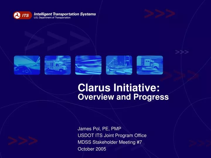 clarus initiative overview and progress