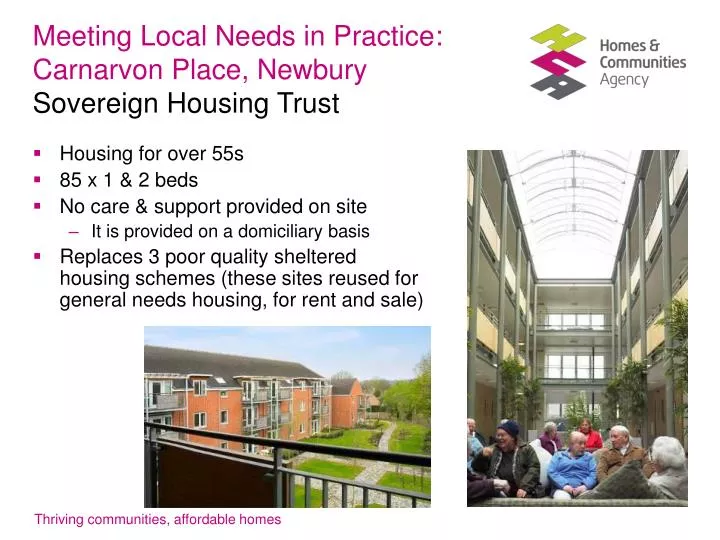 meeting local needs in practice carnarvon place newbury sovereign housing trust