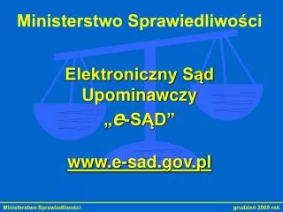 ministerstwo sprawiedliwo ci