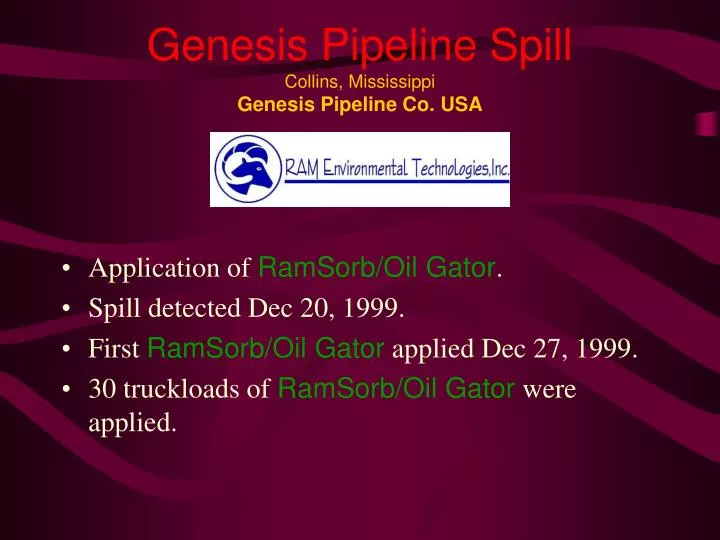 genesis pipeline spill collins mississippi genesis pipeline co usa